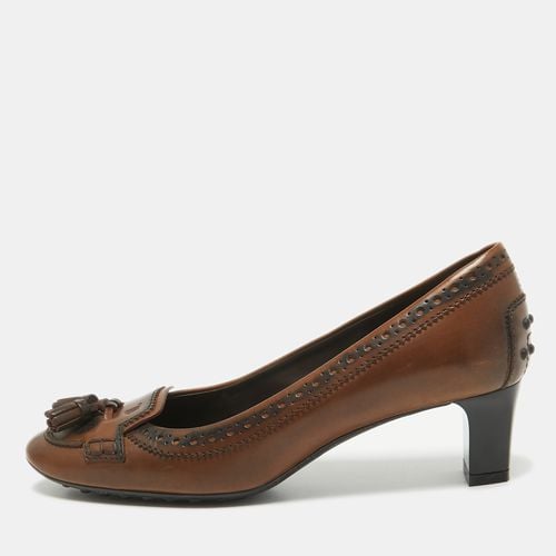 Leather Tassel Detail Loafer Pumps Size 37.5 - Tod's - Modalova