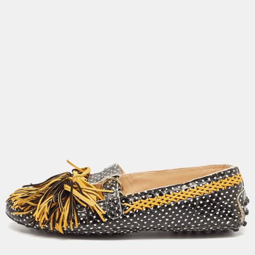 Brown Python Embossed Leather Gommino Driver Loafers Size 36 - Tod's - Modalova