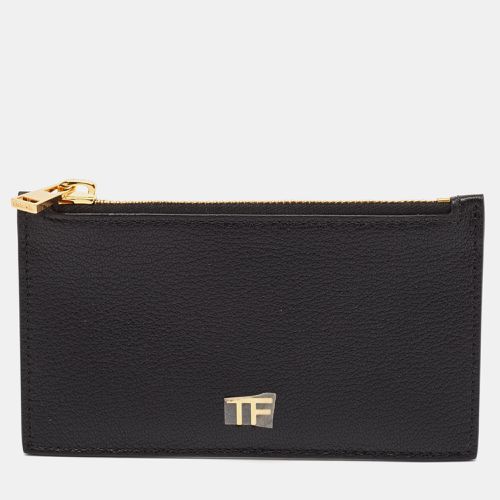 Leather Zip Card Holder - Tom Ford - Modalova