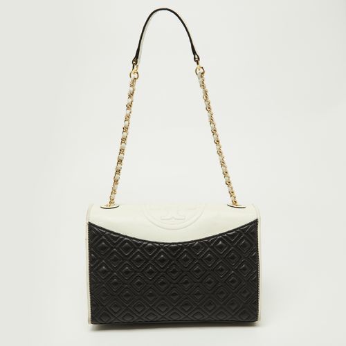 White Leather Fleming Shoulder Bag - Tory Burch - Modalova