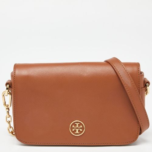 Leather Robinson Chain Shoulder Bag - Tory Burch - Modalova