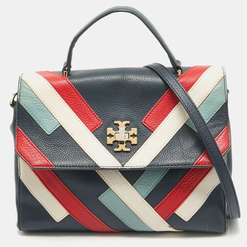 Leather Stripe Kira Top Handle Bag - Tory Burch - Modalova