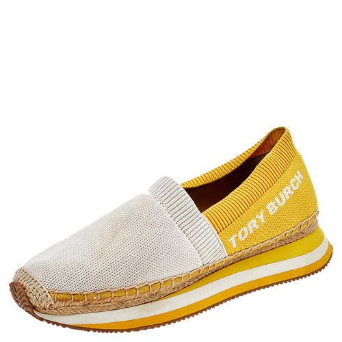 Yellow Knit Fabric Daisy Espadrille Slip On Sneakers Size 38.5 - Tory Burch - Modalova