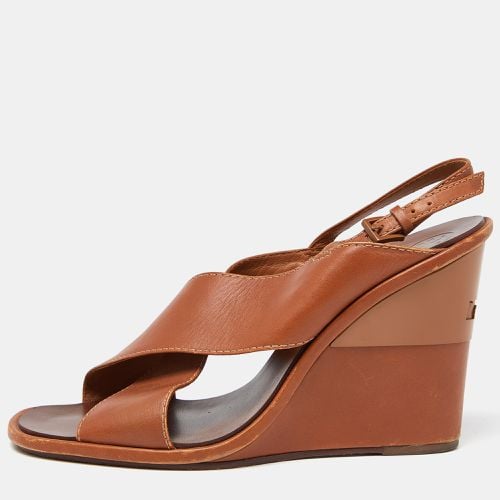 Leather Wedge Slingback Sandals Size 39.5 - Tory Burch - Modalova