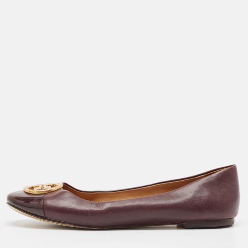 Leather and Patent Cap Toe Chelsea Ballet Flats Size 40 - Tory Burch - Modalova