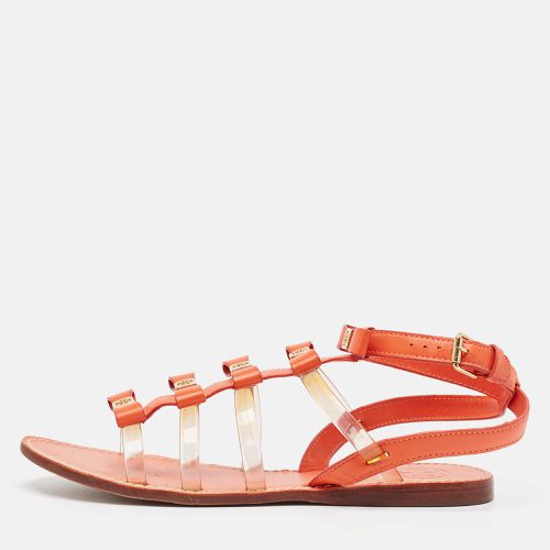 Leather And PVC Kira Flat Sandals Size 37.5 - Tory Burch - Modalova