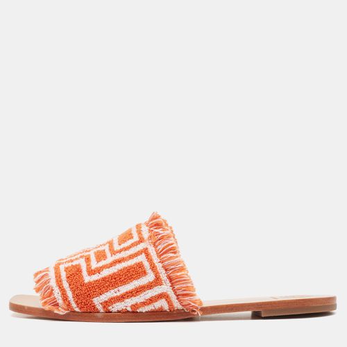 White Terry Cloth Flat Slides Size 39 - Tory Burch - Modalova