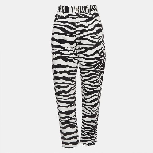 Zebra Print Denim Jeans M Waist 28" - The Attico - Modalova