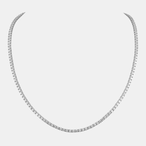 K Gold Diamond 0.10 ct. (each) Tennis Necklace - The Diamond Edit - Modalova