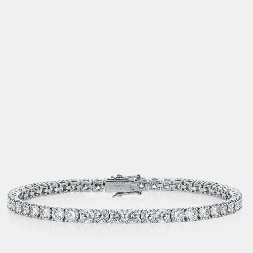 K Gold Stunning 7.50 cts Lab Grown Round Diamond Tennis Bracelet - The Diamond Edit - Modalova