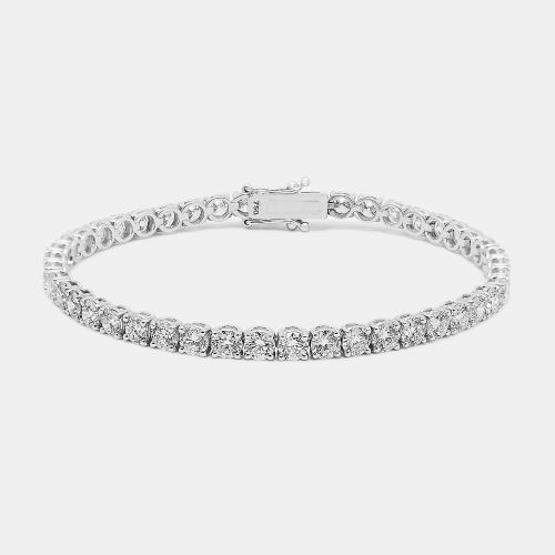 K Gold Round Brilliant Cut Lab Grown Diamonds Bracelet (Approx 7.8 cts) - The Diamond Edit - Modalova