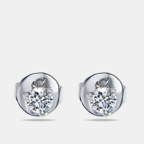 Lab Grown Diamond 0.62 cts Gold Solitare Stud Earrings - The Diamond Edit - Modalova