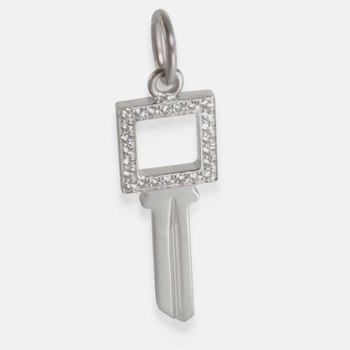 K Gold and Diamond Square Keys Pendant Charm - Tiffany & Co. - Modalova