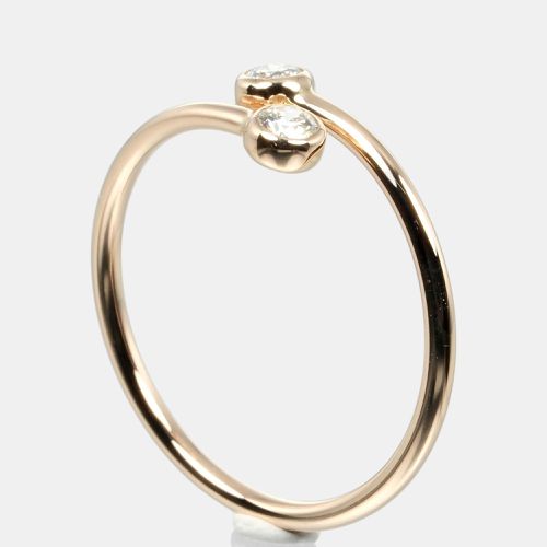 K Gold Diamond Hoop Ring EU 46.5 - Tiffany & Co. - Modalova