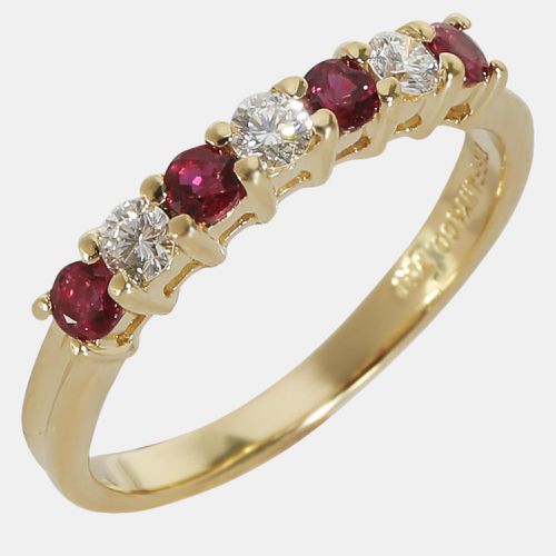 K Gold Vintage Ruby & Diamond Band in 0.18 CTW - Tiffany & Co. - Modalova