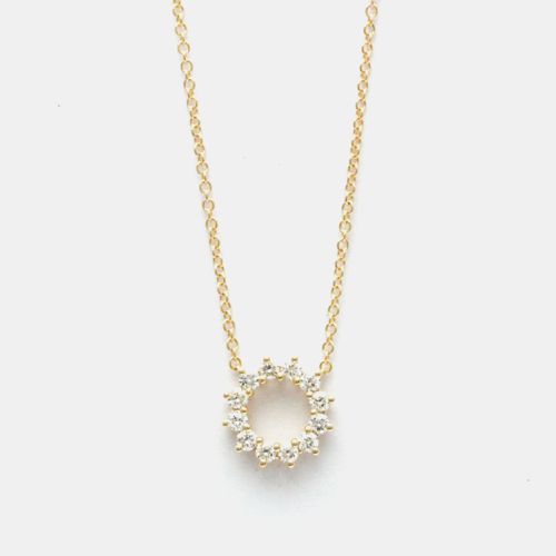 K Gold Diamond Open Circle Necklace - Tiffany & Co. - Modalova