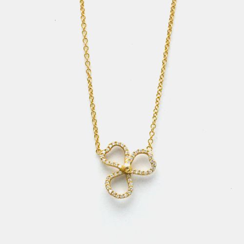 K Gold and Diamond Paper Open Flower Pendant Necklace - Tiffany & Co. - Modalova