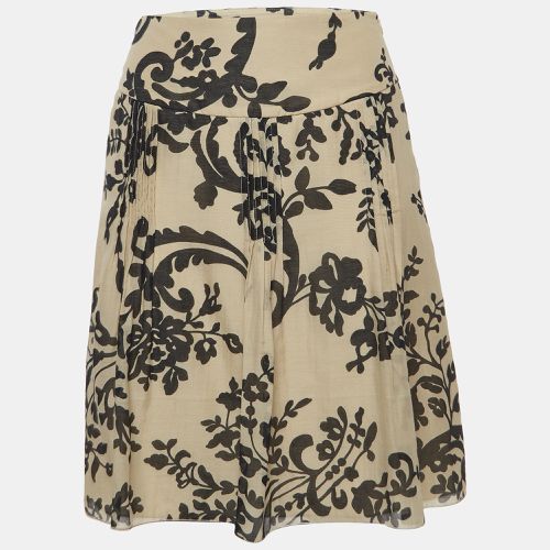 Vintage Print Cotton and Silk Pleated Mini Skirt S - Valentino - Modalova