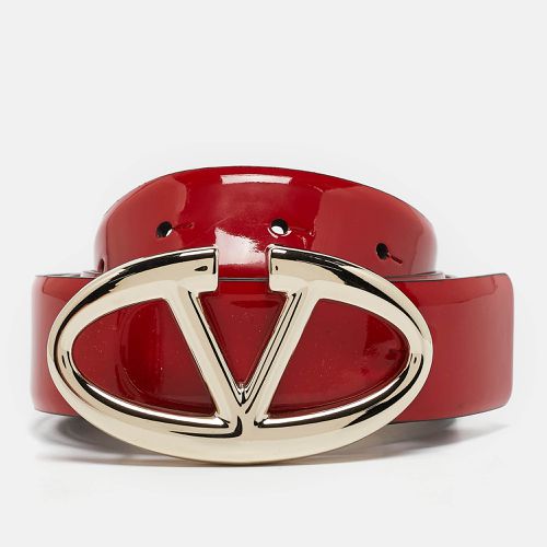 Patent Leather VLogo Buckle Belt 85 CM - Valentino - Modalova