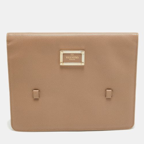 Leather Flap iPad Cover - Valentino - Modalova