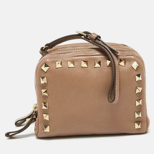 Leather Rockstud Double Pouch Wallet - Valentino - Modalova