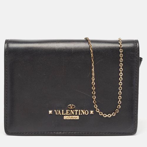 Leather Flap Chain Clutch - Valentino - Modalova