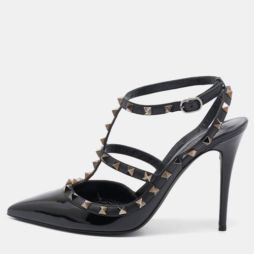 Patent Leather Rockstud Ankle Strap Pumps Size 40 - Valentino - Modalova