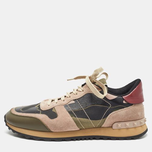 Leather and Suede Rockstud Sneakers Size 40 - Valentino - Modalova