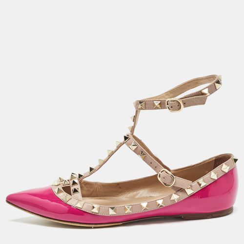 Leather and Patent Rockstud Ballet Flats Size 36.5 - Valentino - Modalova