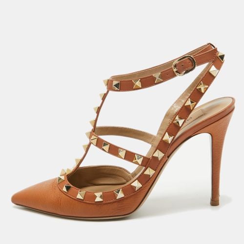 Leather Rockstud Caged Pumps Size 37 - Valentino - Modalova