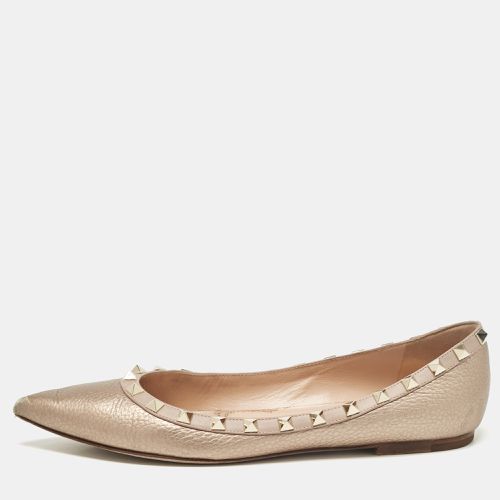 Leather Rockstud Ballet Flats Size 39 - Valentino - Modalova