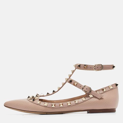 Leather Rockstud Ballet Flats Size 37 - Valentino - Modalova