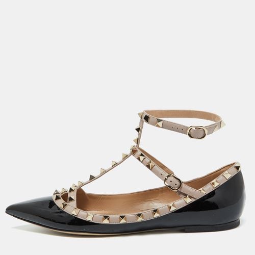 Leather and Patent Leather Rockstud Ballet Flats 40 - Valentino - Modalova