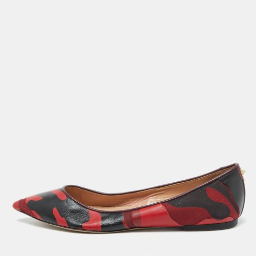 Bicolor Camouflage Canvas and Leather Ballet Flats Size 40 - Valentino - Modalova