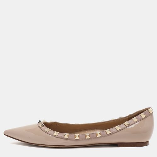 Patent Leather Rockstud Ballet Flats Size 38 - Valentino - Modalova