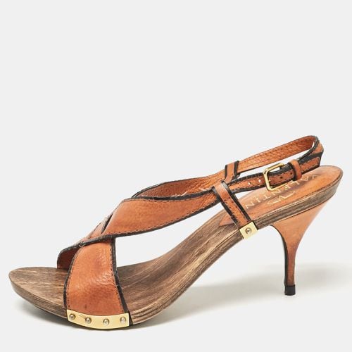 Leather Ankle Strap Sandals Size 37 - Valentino - Modalova