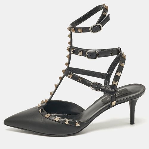 Leather Rockstud Ankle Strap Pumps Size 38.5 - Valentino - Modalova