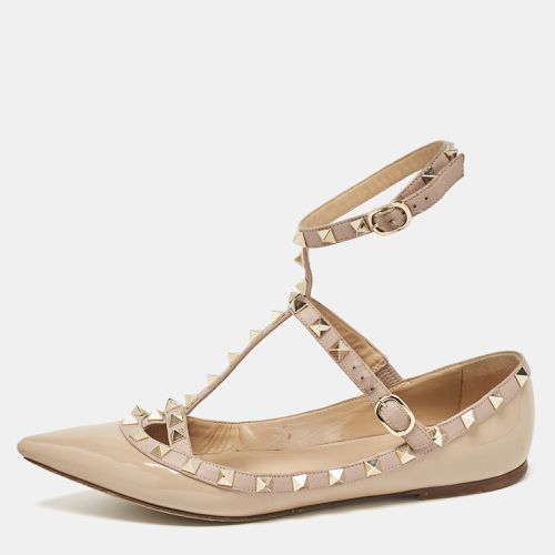 Patent and Leather Rockstud Ballet Flats Size 38 - Valentino - Modalova