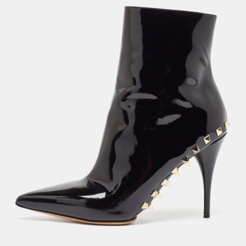 Patent Leather Rockstud Ankle Length Boots Size 38.5 - Valentino - Modalova