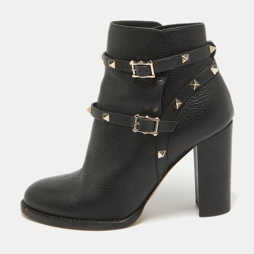 Leather Rockstud Ankle Length Boots Size 39 - Valentino - Modalova