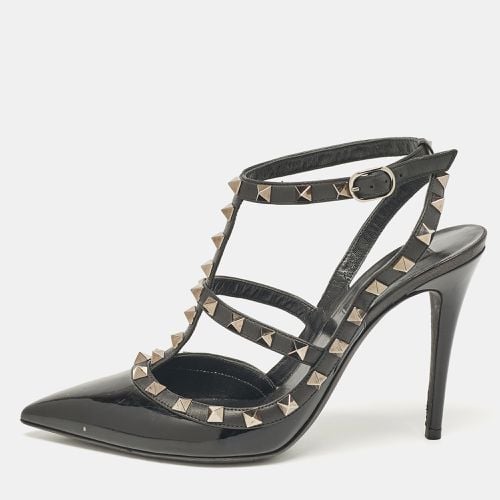 Patent Leather Rockstud Ankle Strap Pumps Size 38.5 - Valentino - Modalova