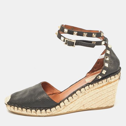 Leather Rockstud Wedge Sandals Size 41 - Valentino - Modalova