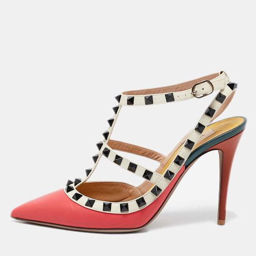 Leather Rockstud Ankle Strap Pumps Size 37.5 - Valentino - Modalova