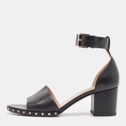 Leather Soul Rockstud Ankle Strap Sandals Size 39.5 - Valentino - Modalova