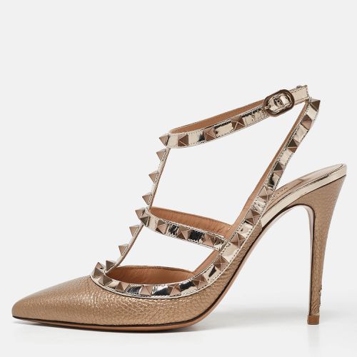 Silver Leather Rockstud Pumps Size 39 - Valentino - Modalova