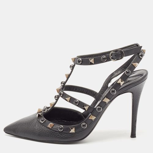 Leather Rockstud Ankle Strap Pumps Size 36 - Valentino - Modalova