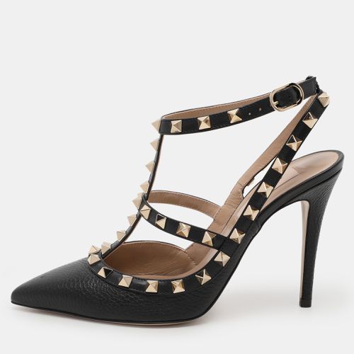 Leather Rockstud Pumps Size 37 - Valentino - Modalova