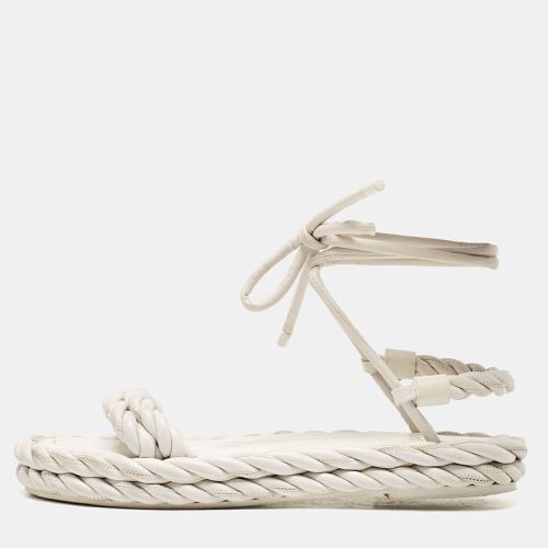 Woven Leather The Rope Flat Sandals Size 37 - Valentino - Modalova