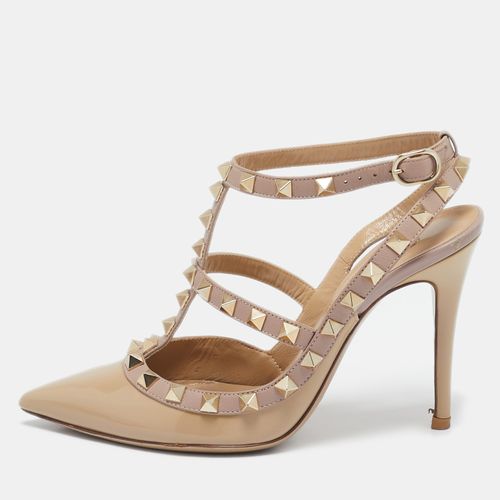 Patent Leather Rockstud Ankle Strap Pumps Size 35 - Valentino - Modalova