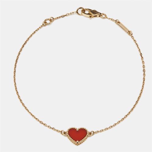 Sweet Alhambra Carnelian Heart 18K Rose Bracelet - Van Cleef & Arpels - Modalova